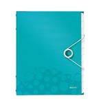 Afbeelding van Leitz 4634 WOW sorteermap | ijsblauw metallic | 12 tabs | LEI46340051