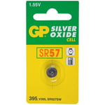 Afbeelding van GP knoopcel batterij SR57 | GP395 | zilveroxide | 1 stuk | GPGP395