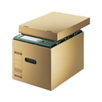 Afbeelding van Leitz 60810000 archief- en transportdoos | A4 | karton | natuurbruin | 4 ordners | 10 stuks | LEI60810000