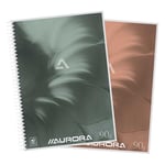 Afbeelding van Aurora 5L50 spiraalblok | A4 | gelinieerd | assorti | 90 gr. | 50 vel | 10 stuks | AUR5L50