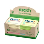Afbeelding van Stick'n memoblokken recycled | 76 x 76 mm | assorti pastelkleuren | 12 stuks | STI21433