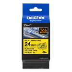 Afbeelding van Brother TZe-SL651 zelflaminerend tape zwart op geel 24 mm (origineel) | BROTZE-SL651