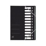 Afbeelding van Oxford 400116256 Top File+ sorteermap | A4 | karton | zwart | 12 tabs | OXF400116256