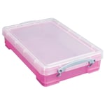 Afbeelding van Really Useful Box opbergdoos | polypropyleen | transparant roze | 4 liter | UB4LPK