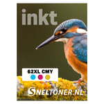 Afbeelding van Sneltoner huismerk vervangt HP C2P07AE nr. 62XL inktcartridge kleur hoge capaciteit | STC2P07AE