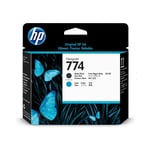 Afbeelding van HP P2W01A nr. 774 printkop mat zwart en cyaan (origineel) | HPP2W01A