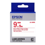 Afbeelding van Epson LK-3WRN standaard tape rood op wit 9mm (origineel) | EPSLK-3WRN