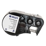 Afbeelding van Brady M4-83-499-OR-BK nylonweefsel labels zwart op oranje | 12,7 mm x 12,7 mm (origineel) | BRAM4-83-499-OR-BK