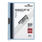 Afbeelding van Durable 220006 Duraclip klemmap | A4 | blauw | tot 30 pagina’s | DUR220006