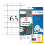 Afbeelding van Herma 4212 verwijderbare etiketten | A4 | 38,1 x 21,2 mm | wit | 1625 etiketten | HER4212