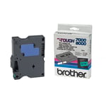 Afbeelding van Brother TX-731 tape zwart op groen 12mm x 15m (origineel) | BROTX731