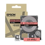 Afbeelding van Epson LK-4RBJ matte tape zwart op rood 12 mm (origineel) | EPSLK-4RBJ