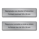 Afbeelding van Posthumus gegraveerde naamplaat | aluminium | zelfklevend | 120 x 30 mm | POST611013