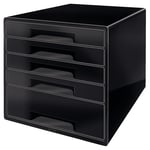 Afbeelding van Leitz 52531095 ladeblok | kunststof | metallic zwart | 5 laden | LEI52531095