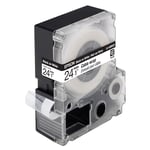 Afbeelding van Epson LC-6WBC9 kabel tape zwart op wit / 24mm (origineel) | EPSLC-6WBC924