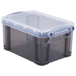 Afbeelding van Really Useful Box opbergdoos | polypropyleen | transparant smoked | 0.7 liter | UB07SMK