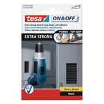 Afbeelding van Tesa 55228-00 klittenbandstrips extra sterk | zwart | zelfklevend | 2 stuks | TES55228-00