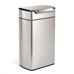 Afbeelding van Simplehuman afvalbak met touch-bar | Code M | zilver | 40 liter | SI699NA5583