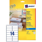 Afbeelding van Avery Zweckform J8163-10 adresetiketten | 99,1 mm x 38,1 mm | 140 etiketten | J8163