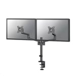 Afbeelding van Neomounts Next Lite ruimtebesparende monitorarm | 2 monitoren | 17-27 inch | zwart | tot 8 kg | NEODS60-425BL2