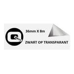 Afbeelding van Brother TZe-161 tape zwart op transparant 36mm x 8m (huismerk) | STTZe-161