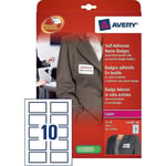 Afbeelding van Avery Zweckform L4787-20 naambadge etiketten | zelfklevend | 50 mm x 80 mm | wit-blauw | 200 etiketten | AVEL4787-20