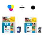 Afbeelding van HP bundel 22(tricolor) + 56(black) | HPB-C-52A56A