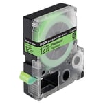 Afbeelding van Epson LC-4GBF9 tape zwart op fluorescerend groen 12 mm (9m) | EPSC53S625413