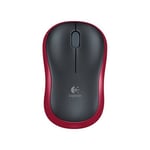 Afbeelding van Logitech M185 muis | optisch | draadloos | USB | rood | LOG910-002240
