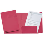 Afbeelding van Esselte 3-klepsmap met lijnbedrukking folio | rood | tot 200 bladen | 50 stuks | ESS1032315