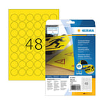 Afbeelding van Herma 8034 folie etiketten | weerbestendig | A4 | 30 mm | geel | 1200 etiketten | HER8034