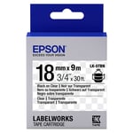 Afbeelding van Epson LK-5TBN tape zwart op transparant 18mm (origineel) | EPSLK-5TBN