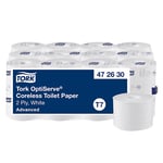 Afbeelding van Tork OptiServe® Hulsloos Toiletpapier | 2-laags | 24 rollen | Geschikt voor Tork T7 dispenser | TO322NA3839