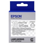 Afbeelding van Epson LK-5TWN tape wit op transparant 18mm (origineel) | EPSLK-5TWN