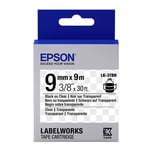 Afbeelding van Epson LK-3TBN tape zwart op transparant 9mm (origineel) | EPSLK-3TBN