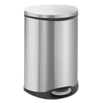 Afbeelding van EKO Recycle Shell Bin duo pedaalemmer | metaal | mat RVS | 2 x 22 liter | EK240NA0293