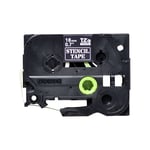 Afbeelding van Brother STe-141 tape zwart op transparant 18mm x 3m (origineel) | BROSTE-141