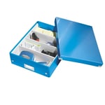 Afbeelding van Leitz 6058 WOW medium sorteerdoos | PP gelamineerd hardboard | blauw | LEI60580036