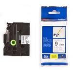 Afbeelding van Brother TZe-FX221 flexi ID tape zwart op wit 9mm x 8m (origineel) | BROTZEFX221