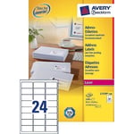 Afbeelding van Avery Zweckform L7159-40 adresetiketten | quickpeel | 63,5 mm x 33,9 mm | 960 etiketten | AVEL7159-40