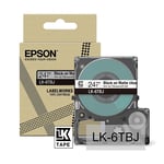 Afbeelding van Epson LK-6TBJ matte tape zwart op transparant 24 mm (origineel) | EPSC53S672067