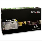 Afbeelding van Lexmark X746A1YG toner cartridge geel (origineel) | LEXX746A1YG