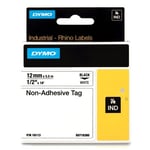 Afbeelding van DYMO S0718380 / 18113 IND Rhino tape niet-klevend zwart op wit 12mm (origineel) | 18113