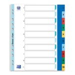 Afbeelding van Oxford A4 index XL | plastic | 1-10 | 11-gaats | OXF100205095