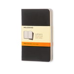 Afbeelding van Moleskine pocket schrift | gelinieerd | zwart | 64 vel | 3 stuks | MOLIMQP311