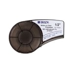 Afbeelding van Brady M21-500-430-WT-CL tape polyester | wit op transparant | 12,7mm x 6,40m | BRAM21-500-430-WT-CL