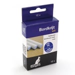 Afbeelding van Kangaro bordkrijt | stofvrij | wit | 12 stuks | KANK-N12WD