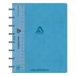 Afbeelding van Aurora 3811.741B Adoc schrift met liniaal | A5 | gelinieerd | 90 gr. | 72 vel | blauw | AUR3811.741B