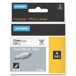 Afbeelding van DYMO S0718300 / 18055 IND Rhino tape krimpkous zwart op wit 12mm (origineel) | 18055
