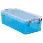 Afbeelding van Really Useful Box opbergdoos | polypropyleen | transparant helblauw | 0,9 liter | UB09LHB